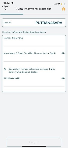 Flow Lupa Password Transaksi 4