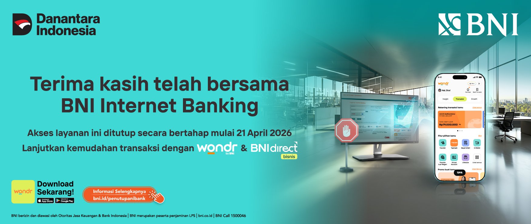 Penutupan Internet Banking