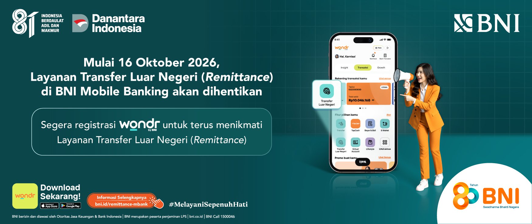 Penutupan Layanan Fitur Transfer Luar Negeri 