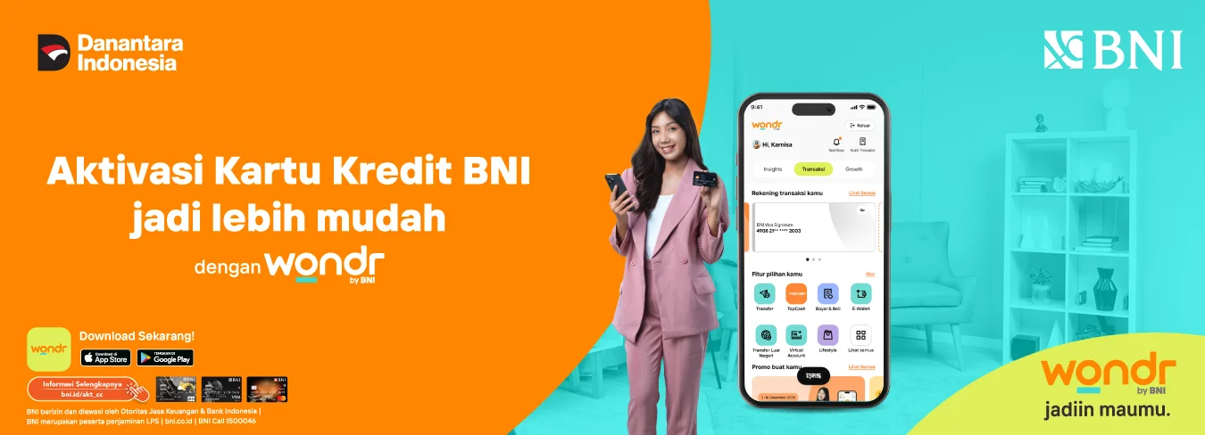 Aktivasi Kartu Kredit BNI jadi lebih mudah dengan wondr by BNI