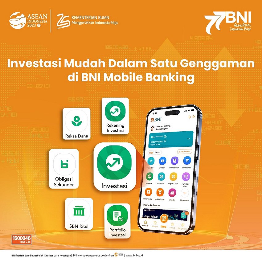 Investasi mudah dalam 1 genggaman di BNI Mobile Banking