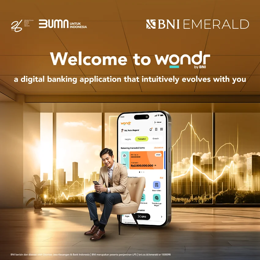 Download wondr by BNI, Banking App untuk transaksi, mendapatkan insight, dan merencanakan life goals Anda