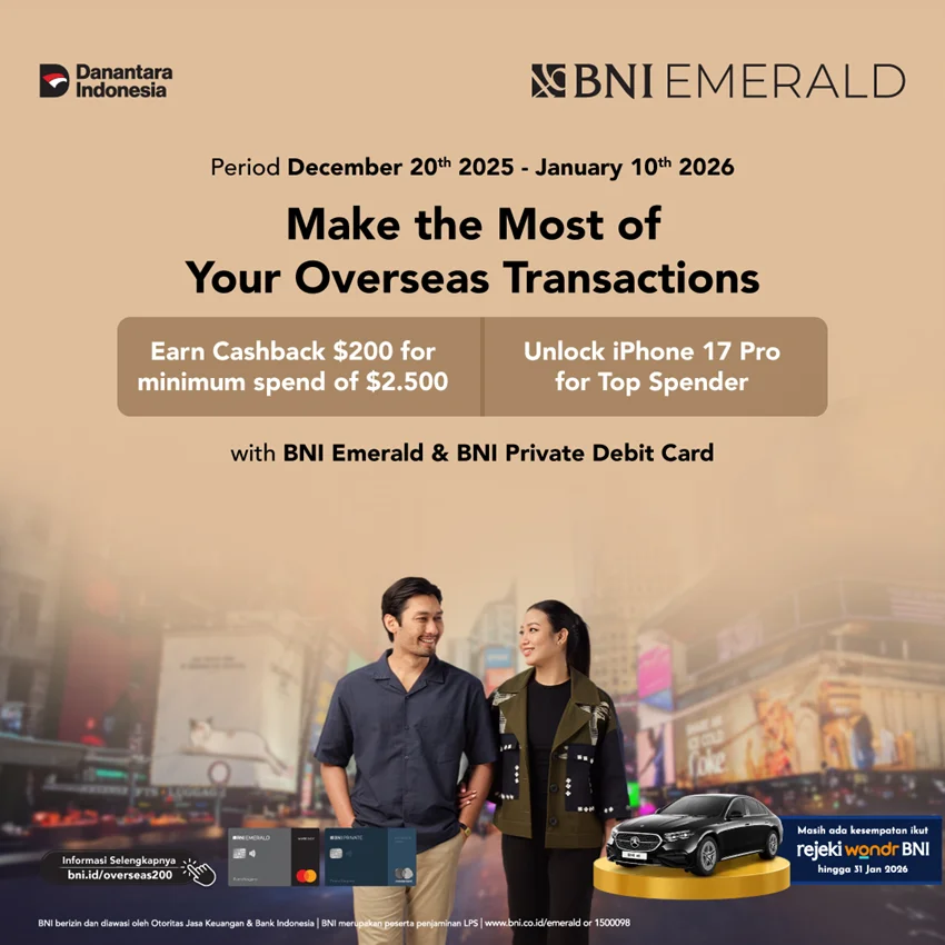 BNI Emerald and Private Debit Card Overseas Program